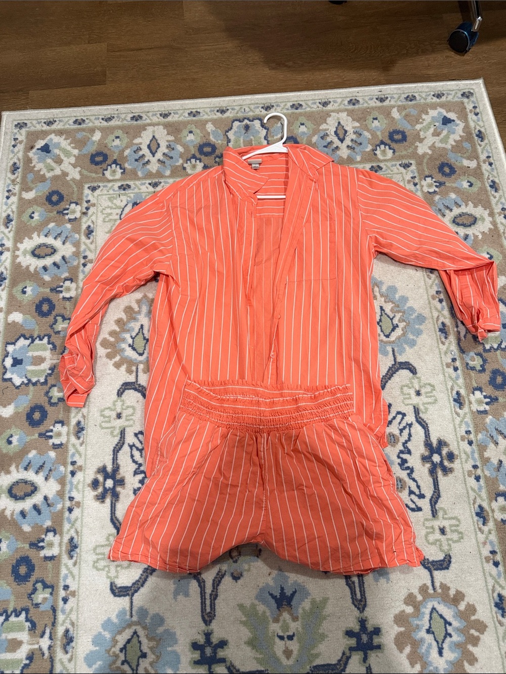 a new day Coral-Striped Women’s short set